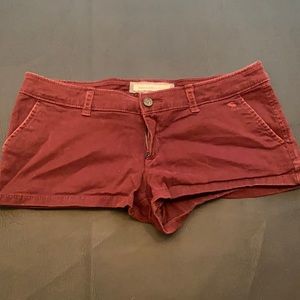 Abercrombie and Fitch maroon shorts -8